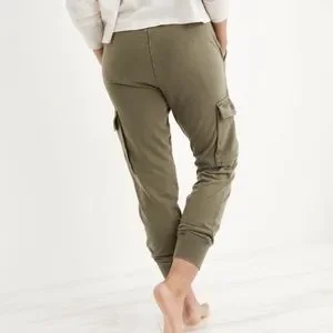 aerie Pants Jumpsuits Aerie Sunwashed Fleece Cargo Jogger